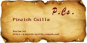 Pinzich Csilla névjegykártya