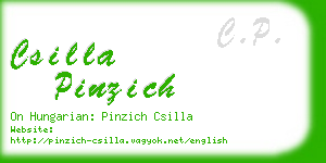 csilla pinzich business card